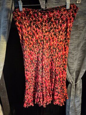 90's Vintage Betsey Johnson Women's Pattern Skirt Size M